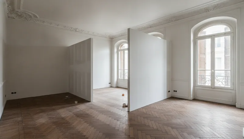 Cloisons acoustiques posées dans un appartement ancien des Hauts-Pavés à Nantes