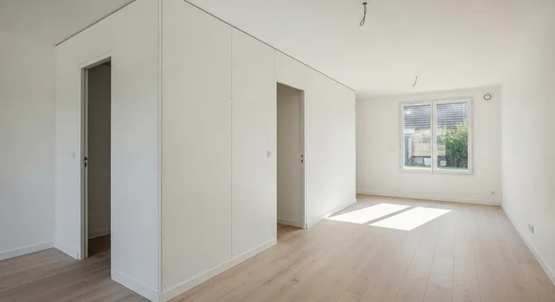 Cloisons d'une extension à Montreuil-Juigné